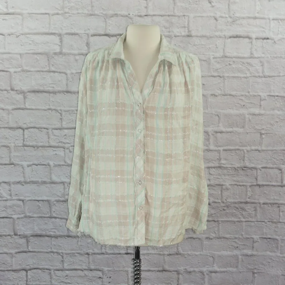 Free People We the Free Lela Plaid Tunic XS
